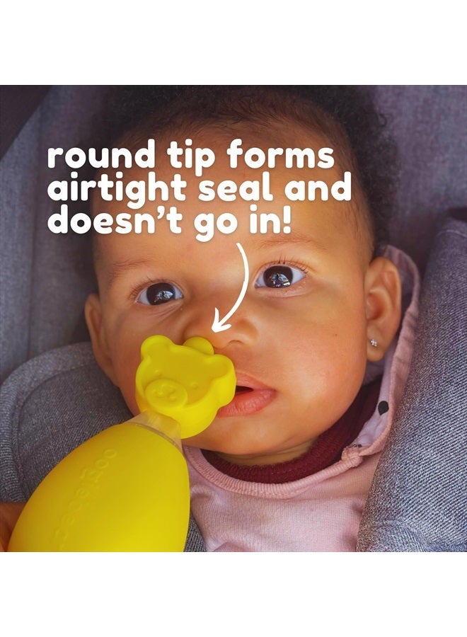 oogiebear : Baby Nasal Aspirator - Safe Booger & Earwax Remover for Newborns, Infants, Toddlers - Better Syringe, Airtight Suction, Nose Sucker - Essential Baby Stuff, Diaper Bag Must-Haves, Pink - Image 3