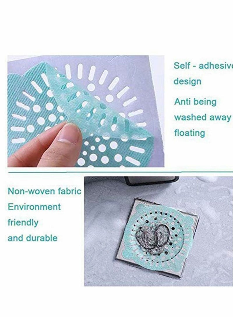 NIBEMINENT 10 pcs Disposable Shower Drain Strainer Bathtub Sink Stopper Hair Trap Catcher Sticker Strainers Protectors Cover for Floor Laundry Kitchen Bathroom - Image 3