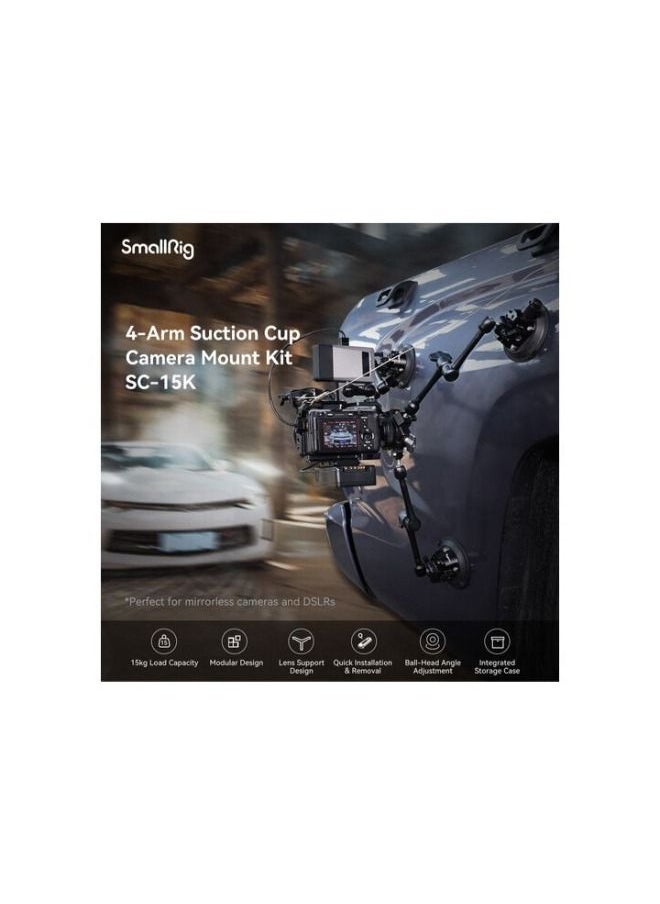 SMALLRIG - SmallRig Suction Cup Camera Support Kit SC-15K For Vehicle Shooting - Image 1