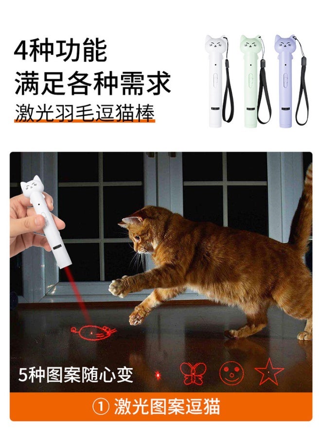 Pet Toy Laser Cat Wand with Multiple Patterns Infrared USB Charging - Image 2