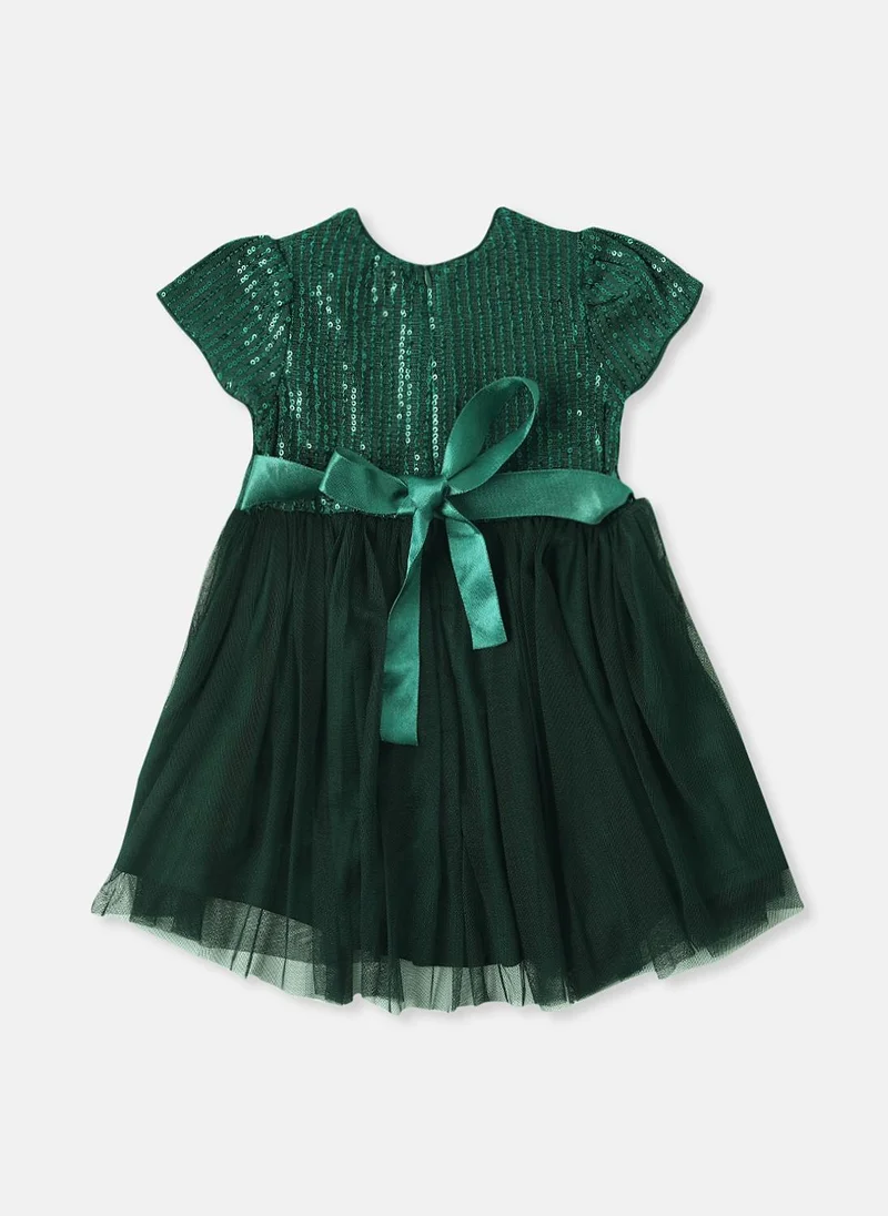 Nautinati Nautinati Girls’ Sequin Party Dress with Sling Bag