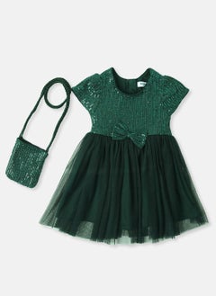 Nautinati Nautinati Girls’ Sequin Party Dress with Sling Bag  - Image 3
