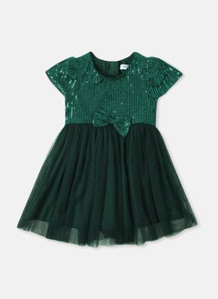Nautinati Nautinati Girls’ Sequin Party Dress with Sling Bag  - Image 1