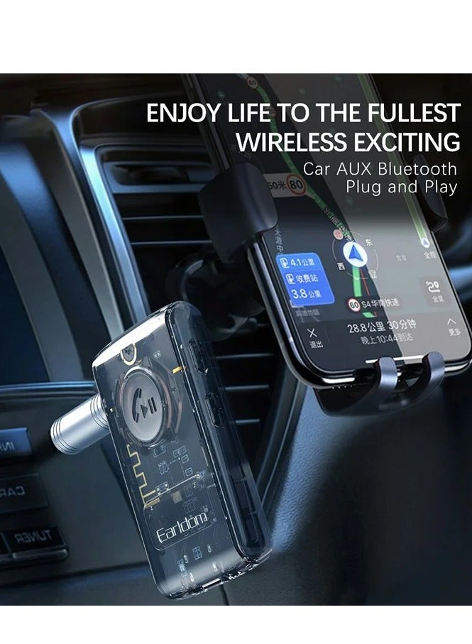 ELTRAZONE ET-BR01 Bluetooth 5.3 Audio Receiver Adapter – Transparent AUX 3.5mm Wireless Audio Adapter for Car, Speakers, Headphones - Image 4
