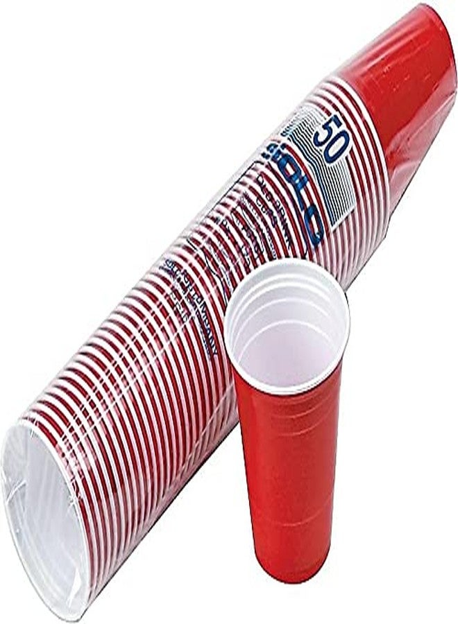 Solo أكواب حفلات بلاستيكية باردة حمراء سولو سعة 16 أونصة 50 كوب - Image 3