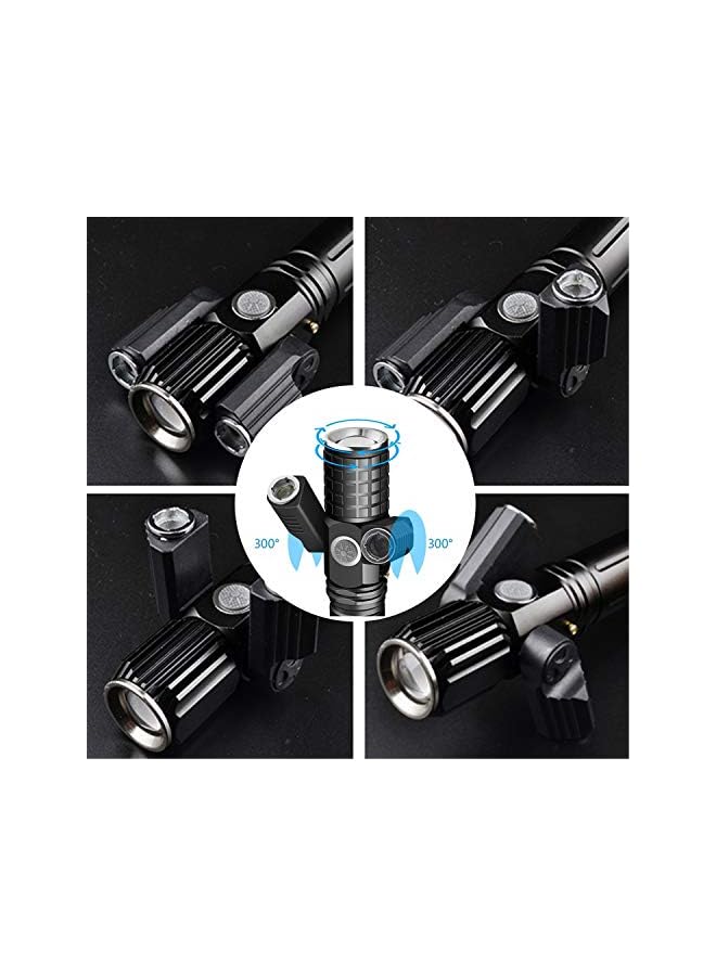 PROMASS LED Torch Flashlight Riding Light USB Chargeable 3 Heads Adjustable Multi-Function Flashlight for Camping Outdoor Indoor  - Image 5