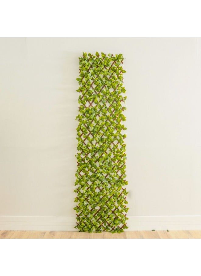 DANUBE HOME Artificial PVC Willow Fence Scindapsus Aureus | Decorative Fence Cover With Plastic Plant Decor | Uv Resistant Faux Plants Artificial Hedges For Outdoor 90x180cm - Green 231202708857  - Image 3