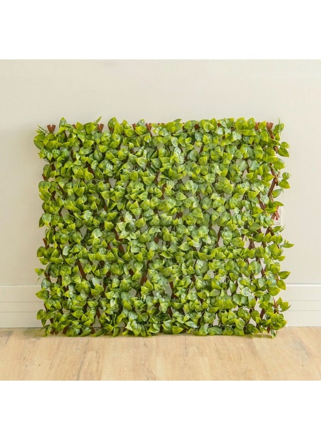 DANUBE HOME Artificial PVC Willow Fence Scindapsus Aureus | Decorative Fence Cover With Plastic Plant Decor | Uv Resistant Faux Plants Artificial Hedges For Outdoor 90x180cm - Green 231202708857  - Image 5