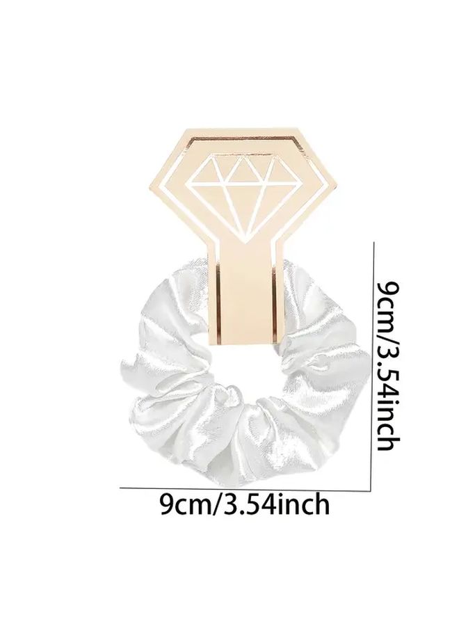 8 Pcs Elegant Wedding Hair Ring Set In Pink And White For Bridesmaid Special Day - Image 4