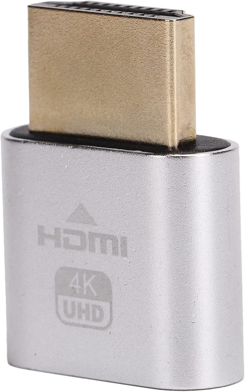 قابس وهمي قابل للتبديل السريع بدقة 4K لمحاكاة شاشة افتراضية، سهل الاستخدام، قابل للتوصيل والتشغيل (فضي) - Image 1