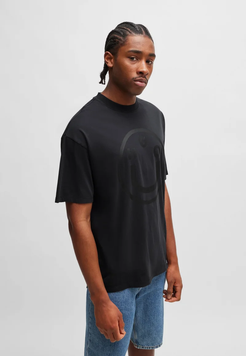 هوجو Oversized-fit T-shirt in cotton with new-season logo