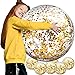 Civaner 6 Pcs Summer Gold Inflatable Glitter Beach Balls 24 Inch Large Sparkly Confetti Swimming Pool Balls Sequins Clear Floatable Blow up Balloon Toys for Wedding Baby Shower Birthday Party Favor - Image 2