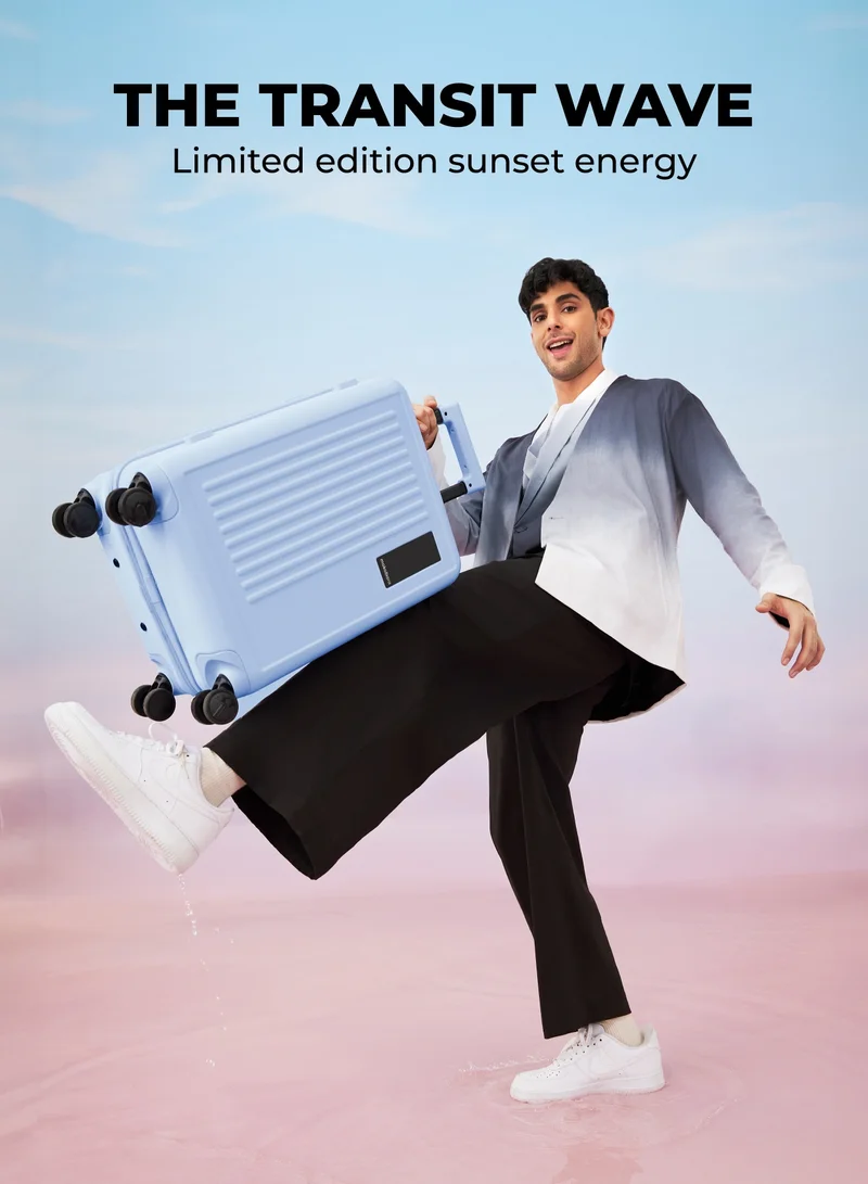 موكوبارا للتجارة ذ.م.م حقيبة ترانزيت ويف كابين - بولي كربونات خفيف الوزن | أزرق خجول، أزرق