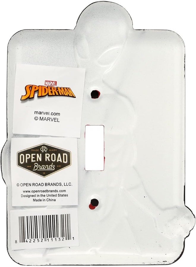 Open Road Brands Marvel Spider-Man Metal Light Switch Plate - Image 1