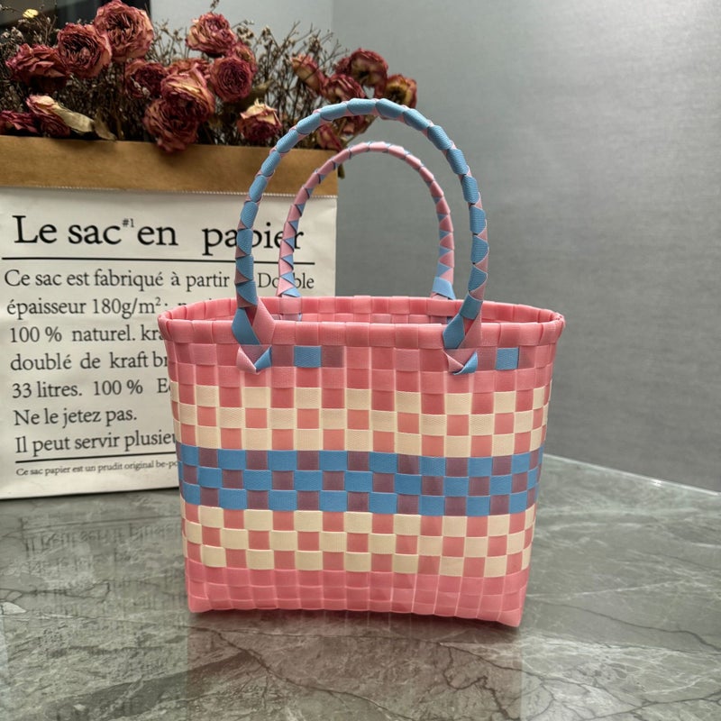 New Plastic Woven Gift Basket Handbag Tote for Women - Image 4