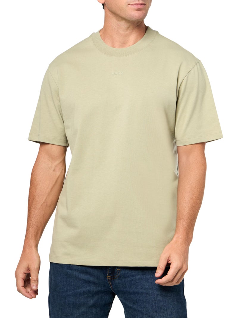 HUGO Small Center Logo Jersey Short Sleeve TShirt Green Tea L
