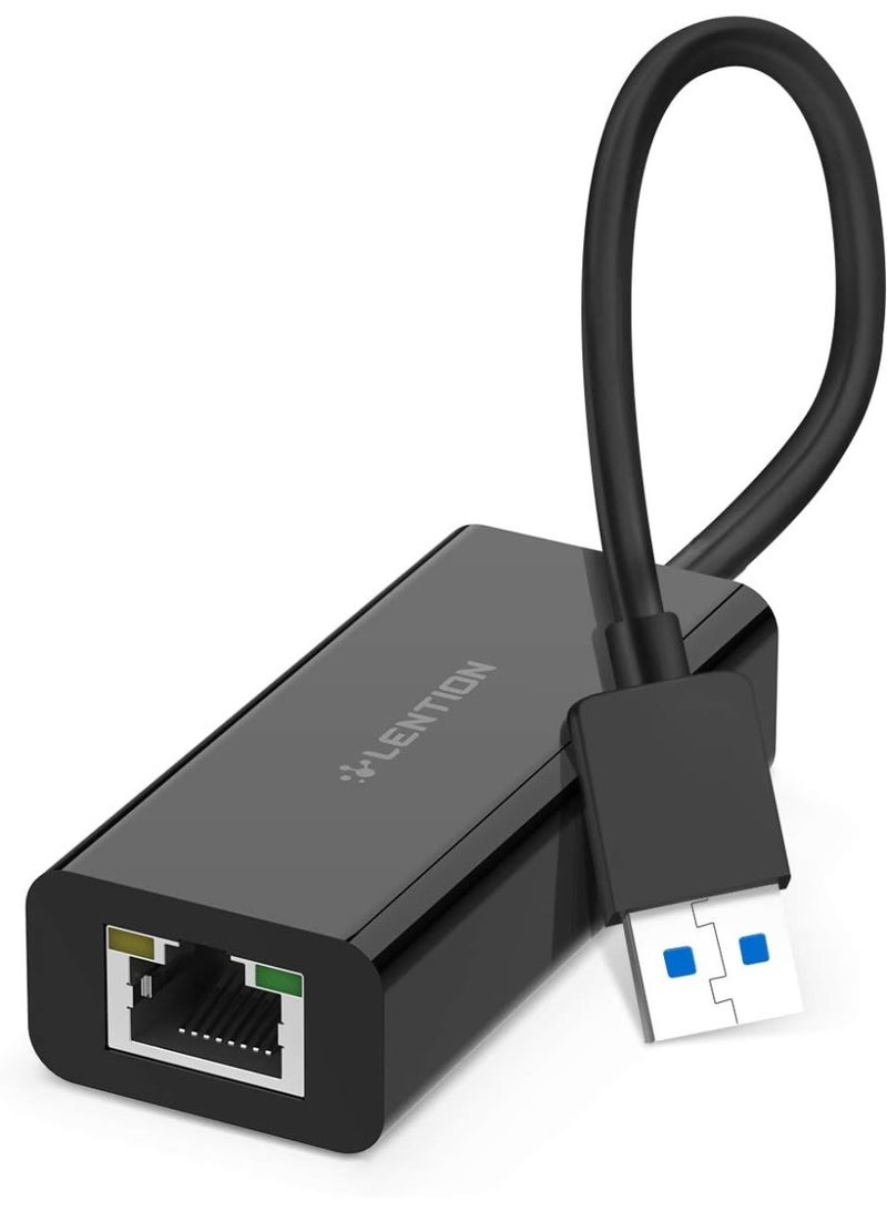 LENTION USB 3.0 to Gigabit Ethernet Adapter, 1000M RJ45 Wired LAN Network Conector Compatible Windows, Linux, Mac OS, Switches, Stable Driver Certified... - Image 1