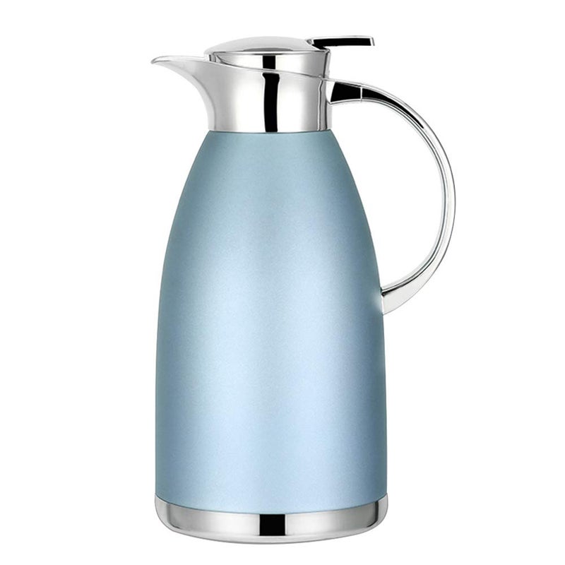 GearRoot 61oz Coffee Carafe Airpot Insulated Coffee Thermos Urn Stainless Steel Vacuum Thermal Pot Flask for Coffee Hot Water Tea Hot Beverage  Keep 12 Hours Hot 24 Hours Cold Blue 