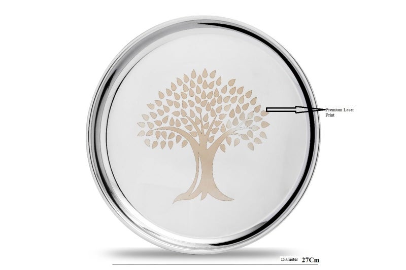 Klassi Kichen Stainless Steel Flower Dinner Set | Kitchen Set for Home | Heavy Gauge Stainless Steel Permanent Flower Design Laser Engraving (Set of 48) - Image 3