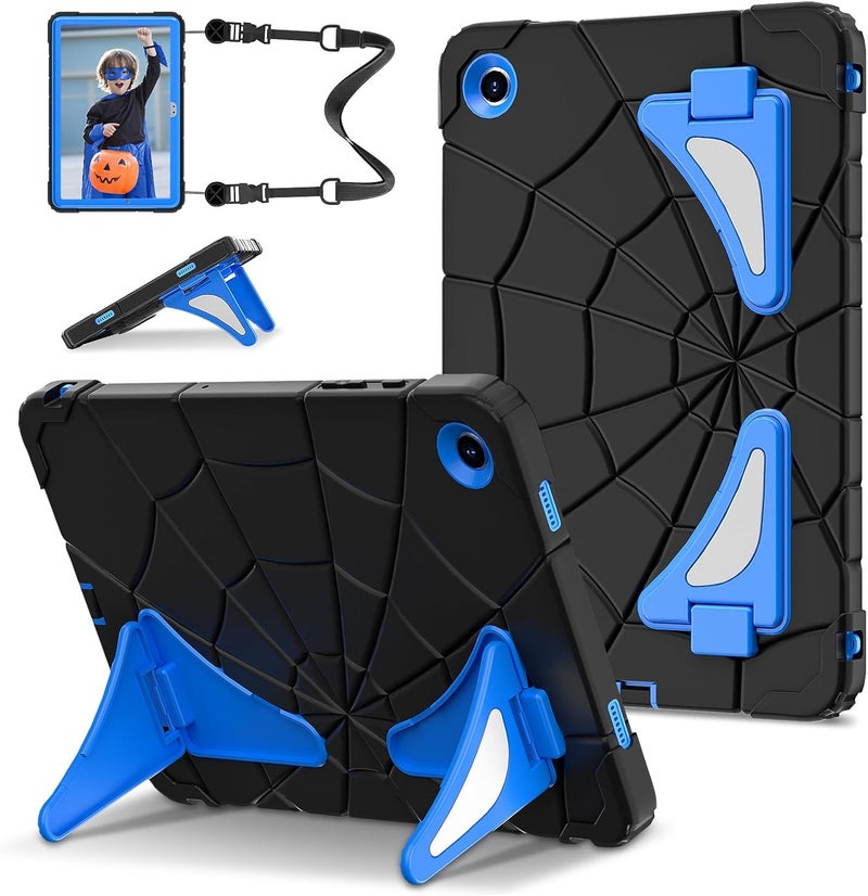 avakot Samsung Galaxy Tab A9 Plus Case for Kids 11 Inch 2023 (Fit Model: SM-X210/X216/X218), Lightweight Shockproof Kids Friendly Cover with Shoulder Strap for Samsung Galaxy A9+ Tablet, Black Blue - Image 1