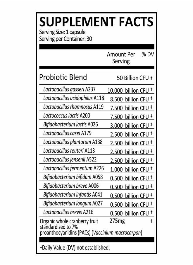 Genuine Health Women's Daily Probiotic for UTI Support, Helps Promote A Healthy Urinary Tract, Multi-Strain, Organic Formula with Cranberry, 30 Capsules  - Image 5