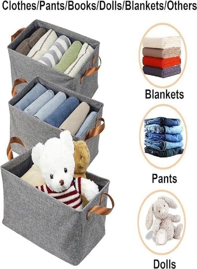 Lebami 26L Foldable Fabric Storage Bag with Frame – Double Cloth Organizer Basket for Closet, Bedroom & Wardrobe – Space Saving Clothes Storage Box (Multicolor) - Image 3