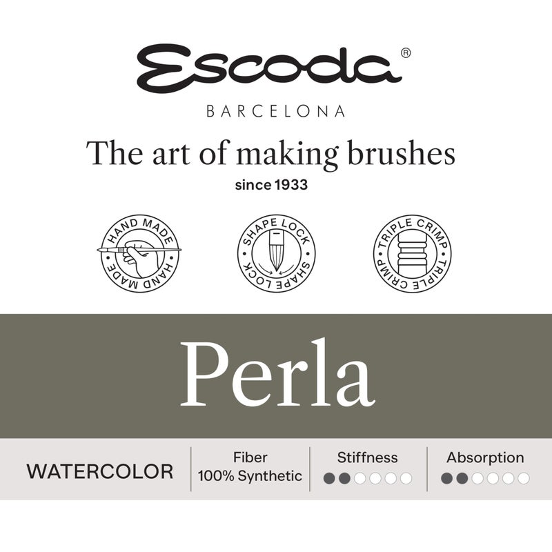 Escoda Signature Series Artist Watercolor Brush Set, Joseph Zbukvic Set #1, Perla Synthetic White Toray, Size (Round) 8, 12 & Size (Travel Round) 10 - Image 5