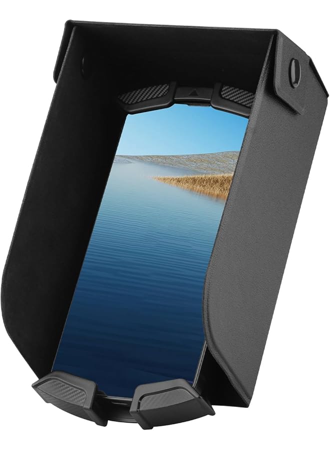 Excefore Motorcycle Phone Mount Holder With Sun Shade, Waterproof 360° Rotatable - Reduce Glare And Reflection, Sturdy Secure, Can One-Handed Operation, Premium Abs+Pc Anti-Oxidation Compatibility Any Phone - Image 1