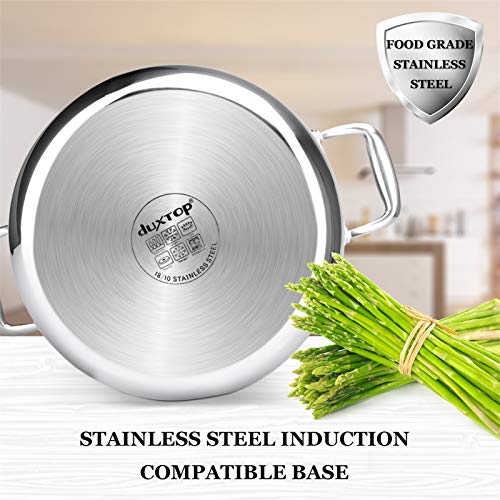 Duxtop Whole-Clad Tri-Ply Stainless Steel Stockpot with Lid, 8 Quart, Kitchen Induction Cookware - Image 4