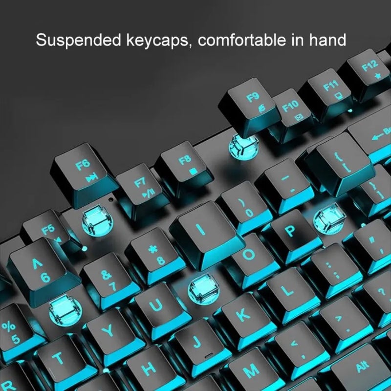 Eweadn Wired Mechanical Gaming Keyboard, 104 Keys, RGB Backlit, Silent, Ergonomic, for PC, Laptop, Windows, Office and Gaming - Image 5