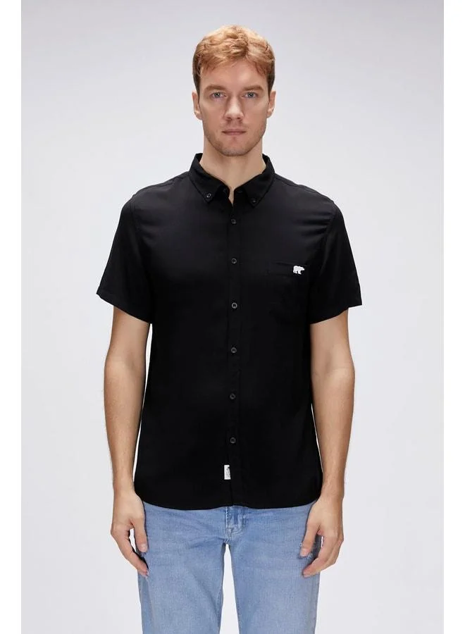 Bad Bear Frank Shirt Black Short Sleeve Men's Shirt.