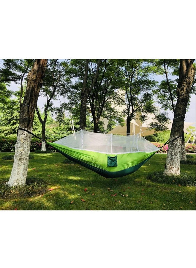 Generic Double Camp Hammock with Mosquito Net, Ultra Light Parachute Fabric Hammock for Camping, Backpacking, Hiking  - Image 2