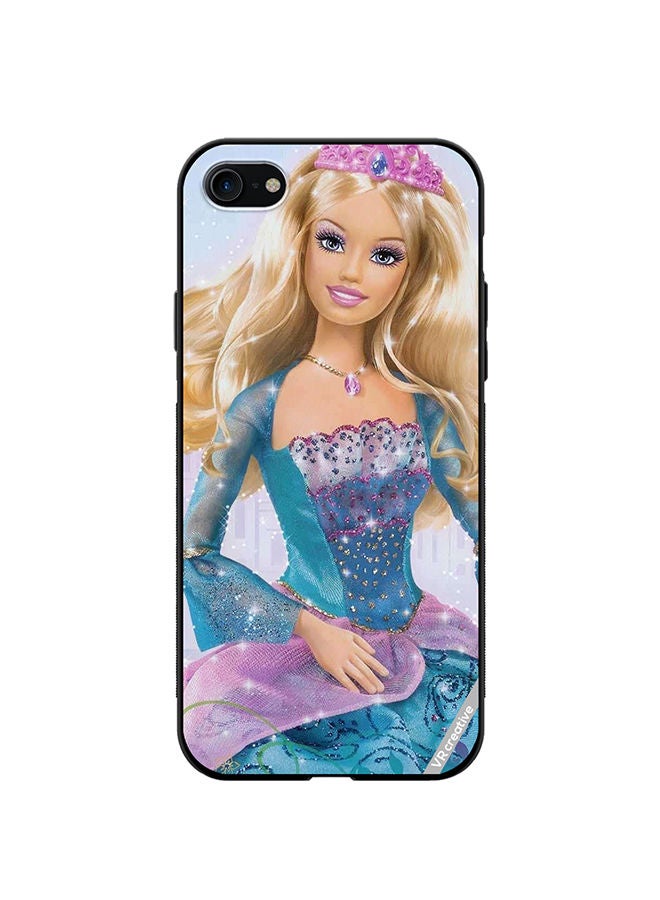 VR CREATIVE Protective Case Cover For Apple iPhone SE (2022) Blue Barbie Design Multicolour - Image 1