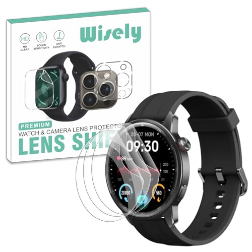 Wisely |3pcs| Screen Guard Protector For Realme Watch S2 Smartwatch |1.43"| Bubble Free, Easy installation kit, Clear HD, Full Cover - Image 1
