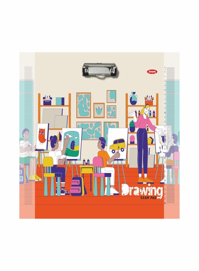 Anupam A3 Extra Large Clipboard – 43 x 32 cm Multiprinted Wooden Drawing Board with Decorative Clip – Design Horizontal Lap Board for Sketching, Art, and Writing Supplies - Trendy Lap Board - Image 1
