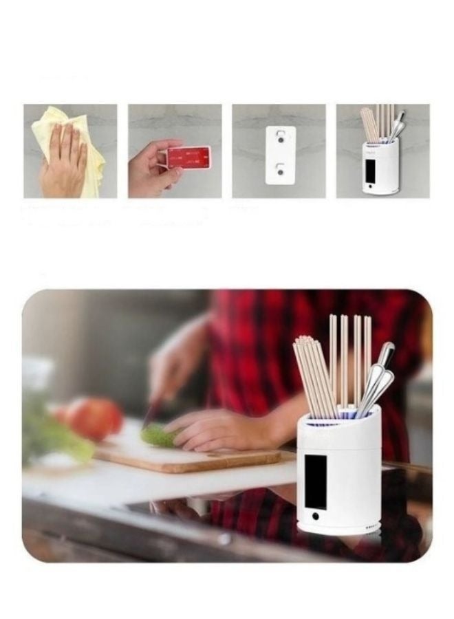 UV intelligent Disinfection rod Storage Solar Charging Rod Tube Holder Sterilization Kitchen Storage Box - Image 5