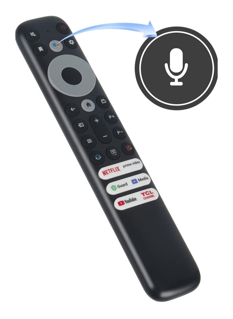 BLUMENiT Voice Remote Control Compatible for TCL 8K QLED 4 Series 4k UHD LED Smart Android Televisions with Netflix YouTube Guard Media Prime Video TCL Channel Apps - Image 1