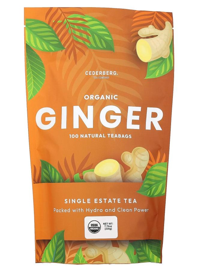 Cederberg Tea Co - Organic Ginger Caffeine Free 100 Natural Tea Bags 7.76 oz (220 g) - Image 1