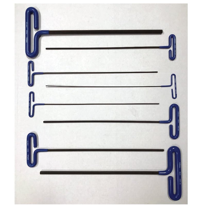 Eklind Tool EKLIND 55208 Cushion Grip Hex TKey allen wrench 8pc set Metric MM sizes 210 12In shaft - Image 2