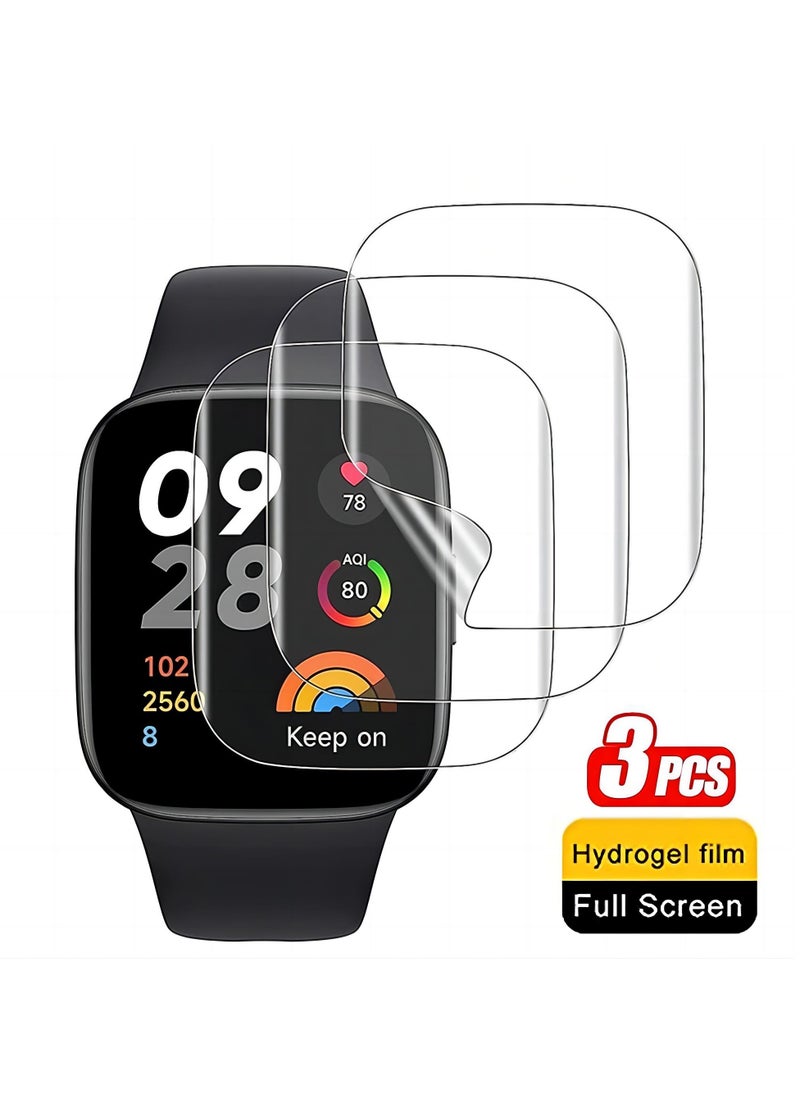 Youque - 3PCS Hydrogel Film Screen Protector for Xiaomi Redmi Watch 3 Active, TPU [Clear HD] [Anti-Oil] [Anti-Bubble] Soft Protective Film (Not Tempered Glass) - Image 1