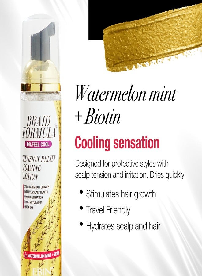 EBIN NEW YORK DR. FEEL COOL Tension Relief Foaming lotion Watermelon Mint Biotin 3.38 fl. 0z. 100ML Hydrates Scalp, Strengths Hair, Gives Cooling Sensation, Quick Dry - Image 3