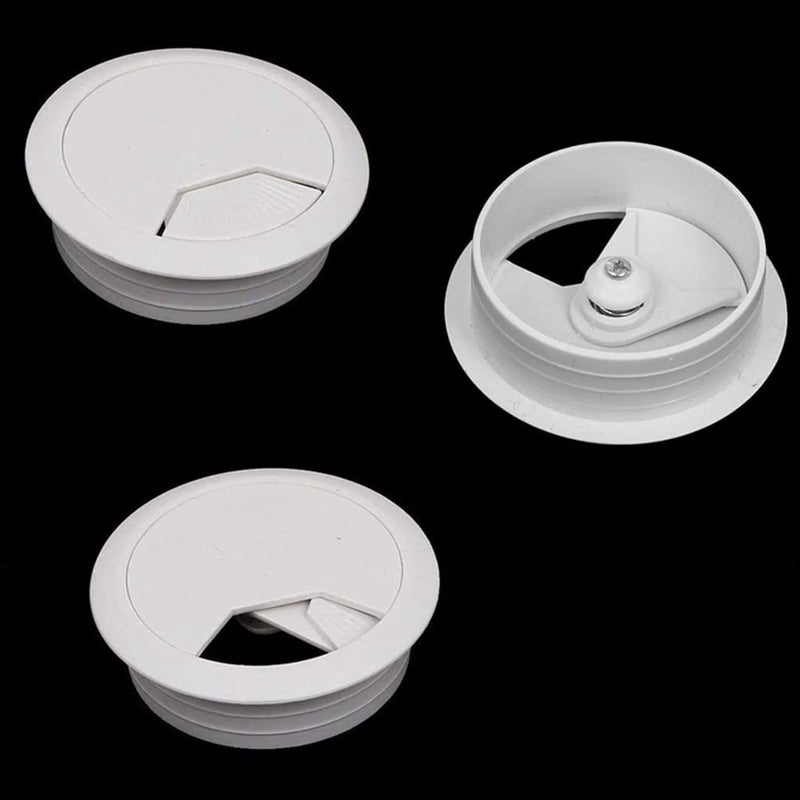 Desk Grommet,Cable Grommet 20Pcs 2 Inch Desk Wire Cord Cable Grommets Hole Cover for Office PC Desk Cable Cord Organizer Plastic Cover(Black) - Image 3