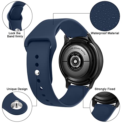 Meliya Bands for Moonswatch Watch Soft Silicone Strap Compatible with Omega X Swatch Moonswatch SpeedmasterRolexSEIKO 20mm Watch Swatch Omega Moonswatch Speedmaster Watch Replacement Band for Women Men Navy Blue - Image 3