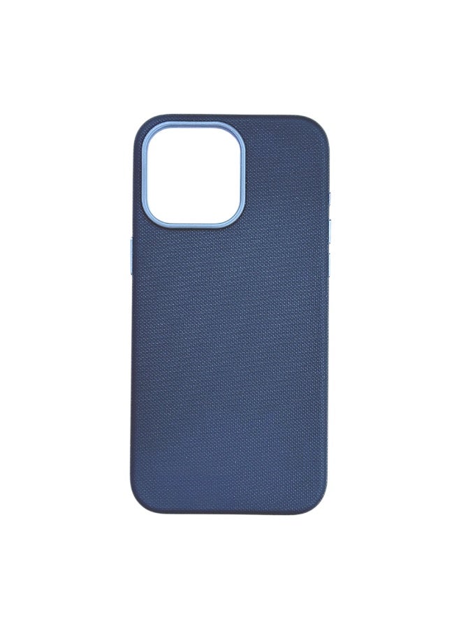 Tech Woven Case (Vegan Leather) for IPhone 15 Pro Max, Blue - Image 1