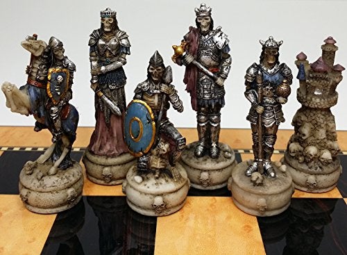 HPL Skeleton Slayer Fantasy Gothic Skull Chess Men Set NO Board - Image 5
