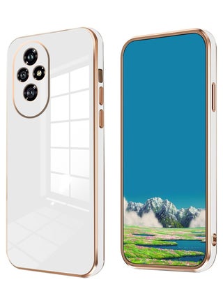 Compatible with Honor 200 cover, smooth veneer gold plated chrome, white Thin and smooth shock-proof full protection Honor 200 case -white - pzsku/Z46B81E333090B16E41FDZ/45/_/1721805383/facdb811-0e8a-43b1-8076-28d617f364cb