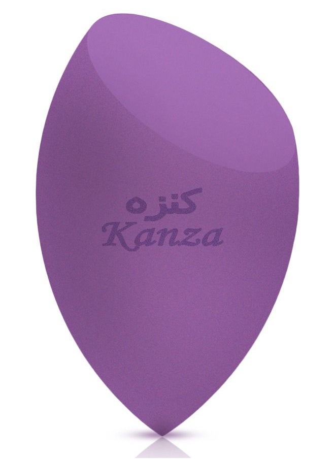Kanza Blender Makeup Sponge for Blending liquid Foundations, Powders and Creams. Flawless, Professional Streak Free Application Blend, Vegan, Cruelty Free 
