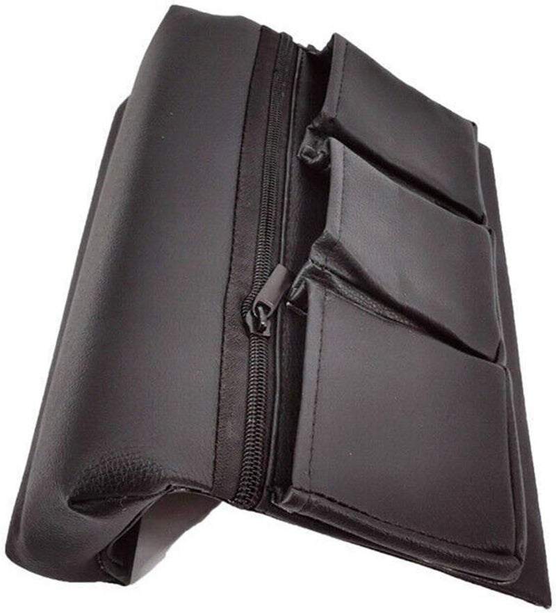 DEMULAX Black Leather Car Storage Box Organizer - Image 1