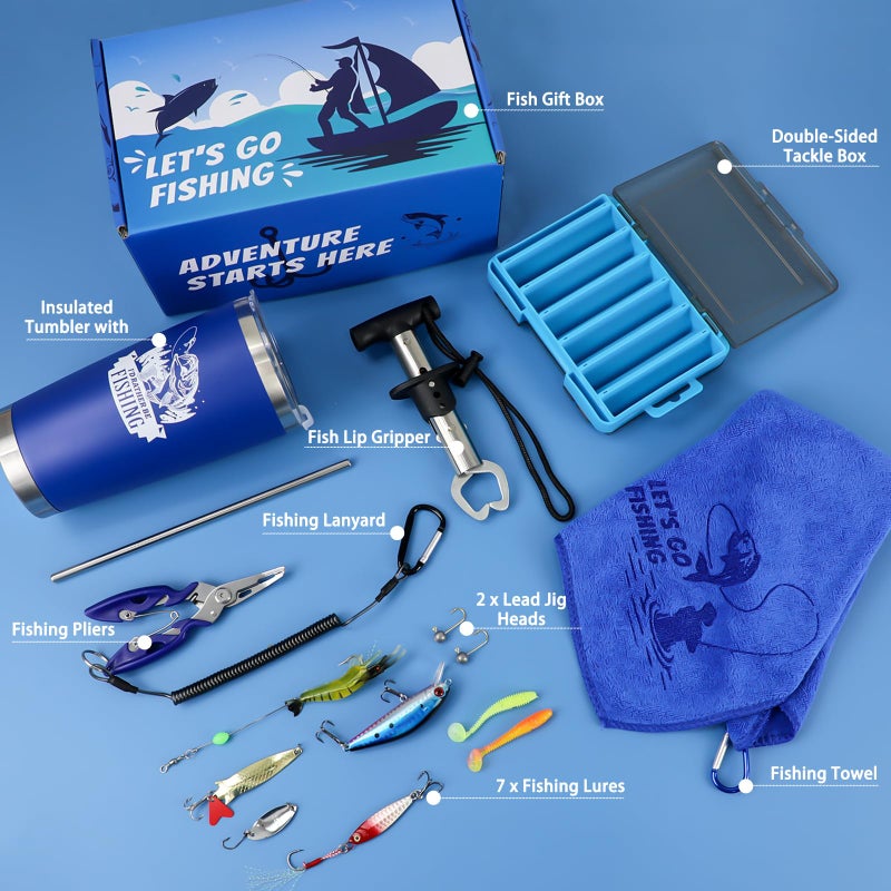 MUOUAKATE Valentines Day Gifts for Teen Boys, Coolest Teenage Boy Gifts Ideas for 10 11 12 13 14 15 16, 17 18 Years Old, Tween Boy Fishing Gift Baskets with Fishing Tools, Christmas Stocking Stuffer for Him Son - Image 2