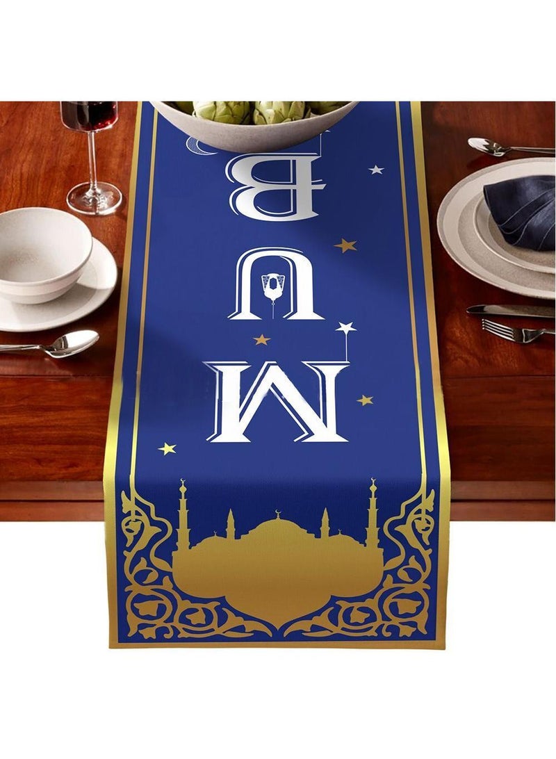 general 33*229cm Decorative Cotton And Linen Table Print Tablecloth - Image 2